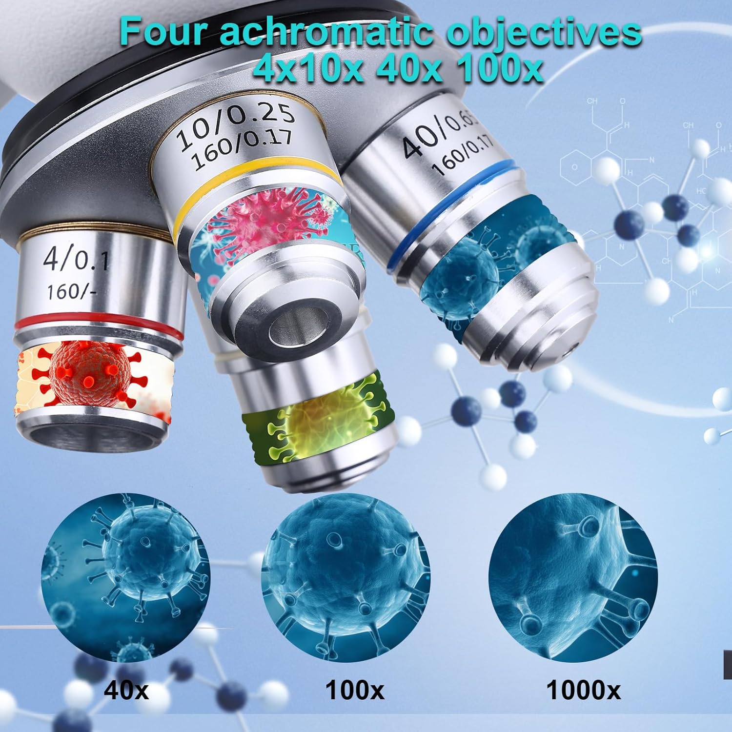 Professional LED Binocular Mic - Microscope Compound 40X 评论和价格
