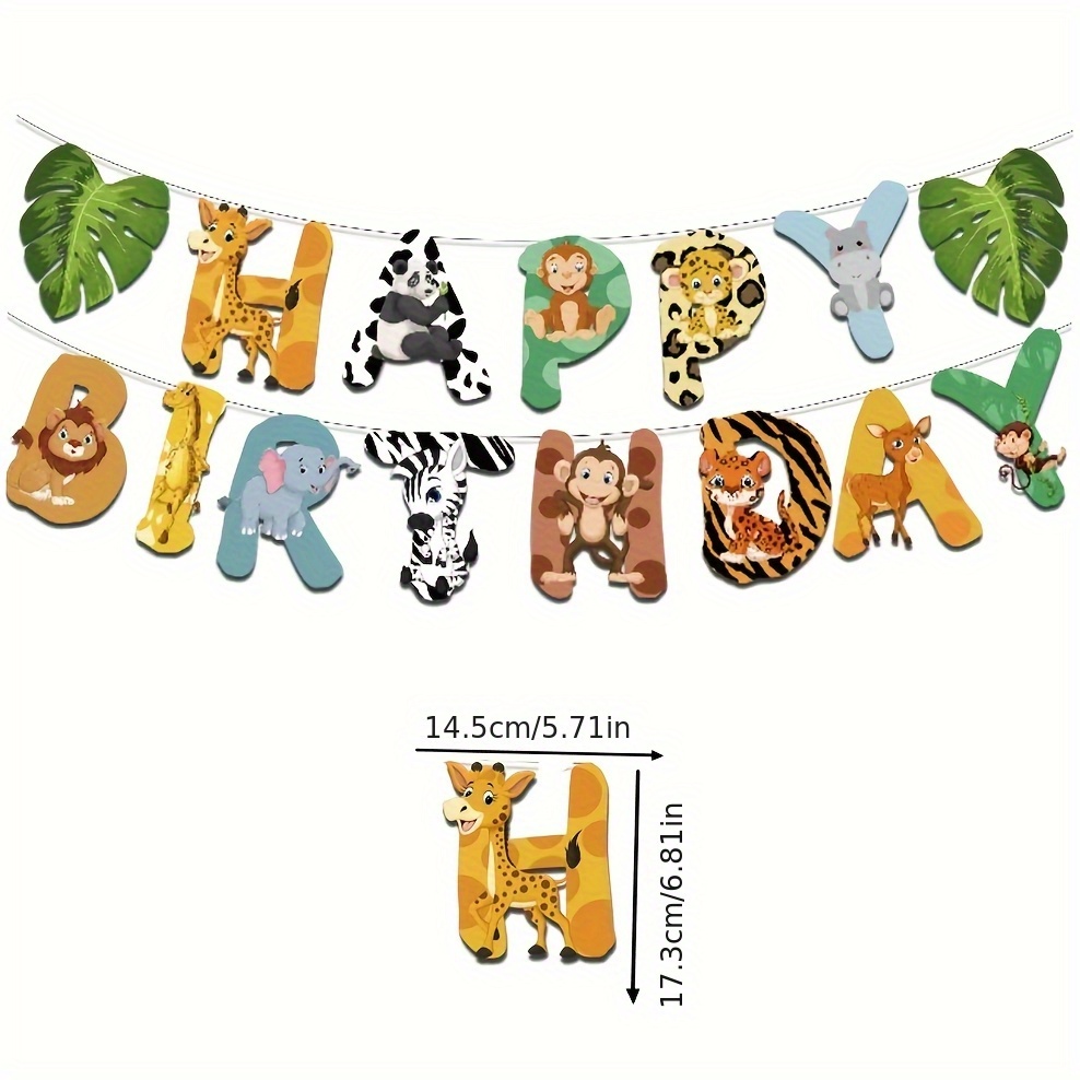15pcs Jungle Safari Party Pape - Science Of Happiness 评论和价格