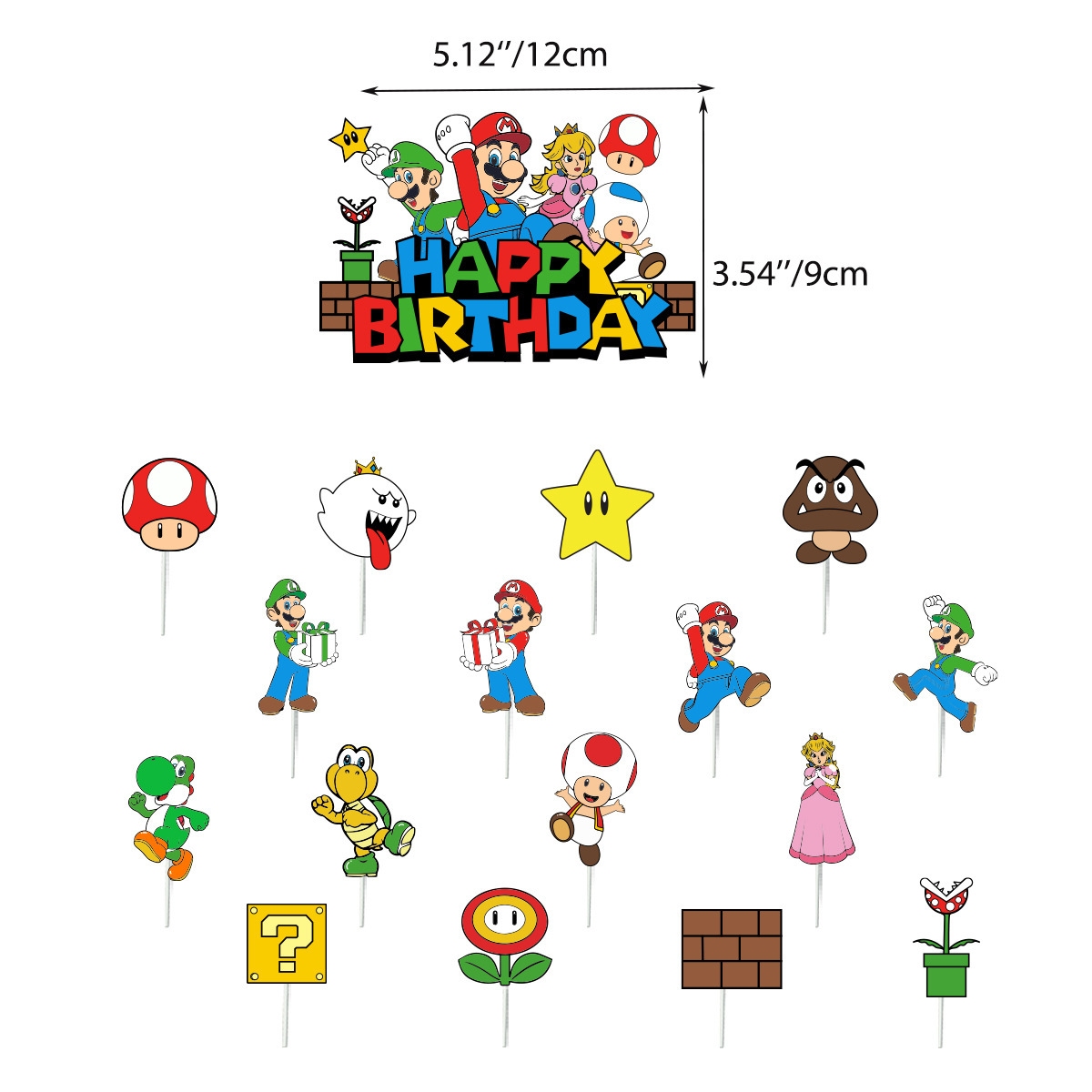 Balloon Mary Mario Cake Flag F - Science Of Happiness 评论和价格