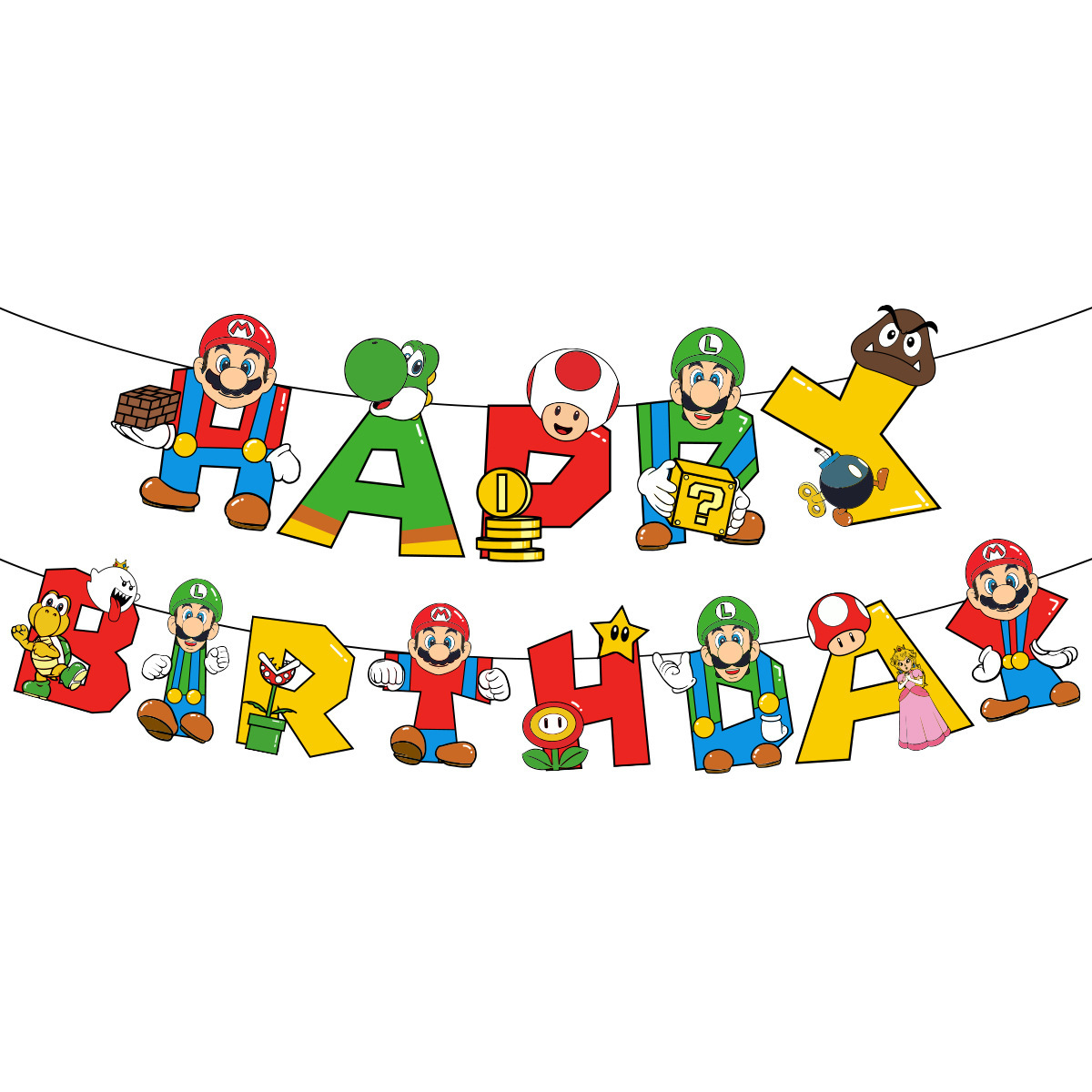 Balloon Mary Mario Cake Flag F - Science Of Happiness 评论和价格